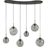 Hanglamp Zwart - 6-Lichts - 135x60x150cm - Stellar Black