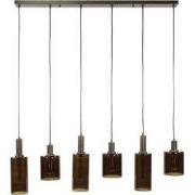 Hanglamp Bruin Glas - 6-Lichts - 118x14x150cm - Sepiora