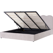 NANTERRE - Bed met opbergruimte - Beige  - 180 x 200 cm - Stof