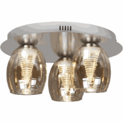 Highlight - Nebula - Plafondlamp - LED - 36 x 36  x 17cm - Nikkel Ambe...