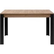 Uitschuifbare eettafel van 100 tot 150 cm, decor artisan eik en zwart ...