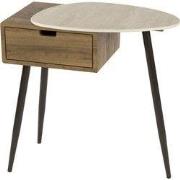 Nachtkastje Hout/Travertin - 60x35x60cm - Travino Rechts