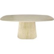 Eettafel Deens Ovaal - Travertin - 180x90x76cm - Centro
