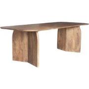 Eettafel Deens Ovaal - Donkerbruin Hout - 240x100x76cm - Dalarna