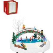 Ice skating scenery battery operated l29xb17,5xh21 cm