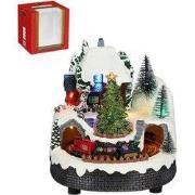 Christmas village with train battery operated l15xb14xh17,5 cm
