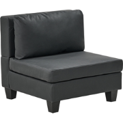 UNSTAD - Fauteuil - Zwart - Kunstleer