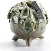Villa Pottery  Groene schelpenvaas Suus - D21xH22