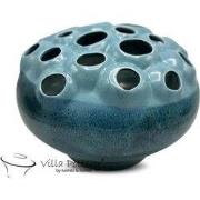 Villa Pottery  Blauwe schaal vaas  - H22