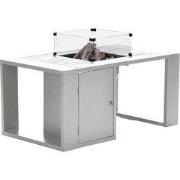 Cozy Living sfeerhaard excl. glas Sines mat wit/ 130x70xH48