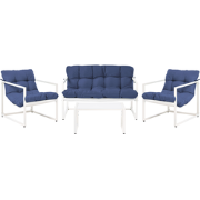 GARDA - Loungeset - Blauw/Wit - Staal