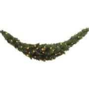 Forest Frosted Garland Swag with LED Lights - L180 cm - Green