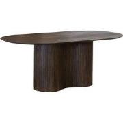 Eettafel Ovaal 200cm - Donkerbruin - Hout - Eettafel Ava