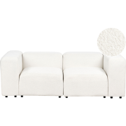FALSTERBO - Modulaire tweezitsbank - Wit - Bouclé