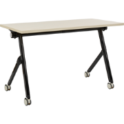 BENDI - Bureau verstelbaar - Lichtbruin/Zwart - 120 x 60 cm - Metaal