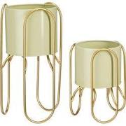 Donau pot round l. green set of 2 - h45xd22,5cm