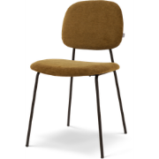 Jasmijn eetkamerstoel mosgroen - zwart onderstel