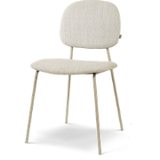 Jasmijn eetkamerstoel beige melange - grijsbeige onderstel