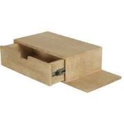 Nachtkastje Zwevend - Naturel - Plankje Rechts - 65cm - Niek