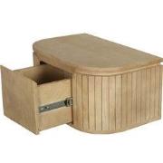 Nachtkastje Zwevend - Naturel Hout - 55x35x26cm - Merel