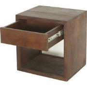 Nachtkastje Zwevend - Donkerbruin Hout - 40x30x40cm - Jeff