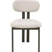 Eetkamerstoel Beige/Brons - 51x53x81cm - Noor - Set van 2