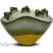 Villa Pottery  Chimney Groen Geel  - H26