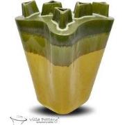 Villa Pottery  Chimney Groen Geel  - H33