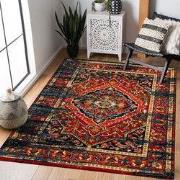 Tapijtenloods Vintage Marrakech Vloerkleed Zwart / Multi Laagpolig- 24...