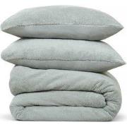 DoubleDry Dekbedovertrek Teddy Fleece - Tweepersoons 200x220 cm + 2 Ku...