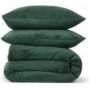 DoubleDry Dekbedovertrek Teddy Fleece - Tweepersoons 200x220 cm + 2 Ku...