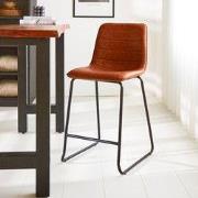 Industriële Barkruk Cognac Mark PU - Zithoogte 65 cm - Zonder Arm