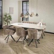 Hoyz Collection - Eetkamertafel 215 Deens Ovaal Romano - Travertin 3D ...