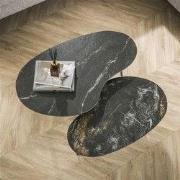 Hoyz Collection - Salontafel Set-2 Niervormig Fossil - Keramiek Zwart