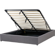 DINAN  - Tweepersoonsbed - Donkergrijs - 160 x 200 cm - Polyester