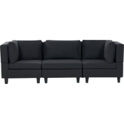 UNSTAD - Driezitsbank - Zwart - Polyester