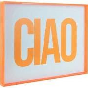 Wanddecoratie Ciao Large - Oranje - 3x41x31cm