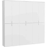 ProjektX kledingkast 12 deuren wit / garderobecombinatie Projektx3-del...