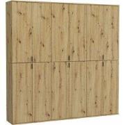 ProjektX kledingkast 4+4+4 deuren 12 deuren eiken decor