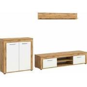 Woonwand Bardenas Woonkamermeubelset (B/H/D: 255x159x35 cm) in Wotan E...