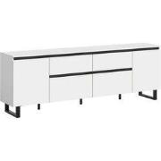 Lowboard Tomasa Wit/Zwart
