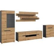 Woonwand Canu Basaltgrijs Nabootsing Artisan Oak Nabootsing
