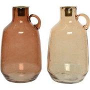 Kandelaar glas d12.5h22 cm a2