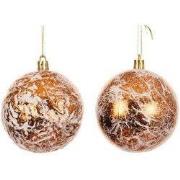 Kerstbal pp d8 cm brons a2