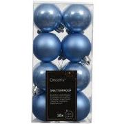 Kerstbal kunststof d4 cm sky blauw 16 st