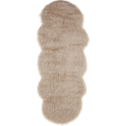 MAMUNGARI  - Schapenvel - Zandbeige - 60 x 180 cm - Acryl