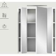 Spiegelkast met Verlichting Wit Hoogglans