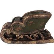 Clayre & Eef Kerstdecoratie Beeld Slee 35x23x21 cm Groen Keramiek