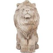 Clayre & Eef Decoratie Beeld Leeuw 31x20x41 cm Beige Keramiek