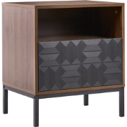 CARAQUET - Nachtkastje - Donkerbruin - MDF